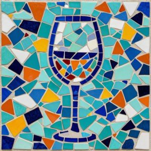 Мозаика Тренкадис «Бокал вина» — на заказ