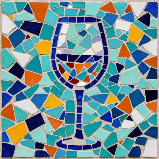 Trencadís Mosaic Wine Glass Art - Custom Size