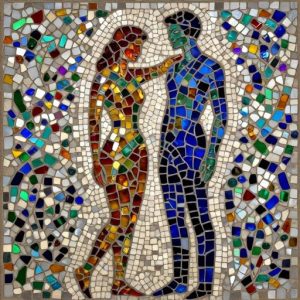 Мозаика «Пара» в стиле Opus Incertum