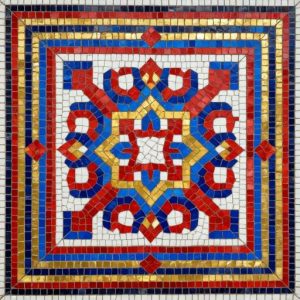 Soviet Style Geometric Mosaic Ornament