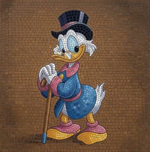 Классический Скрудж МакДак в мозаике