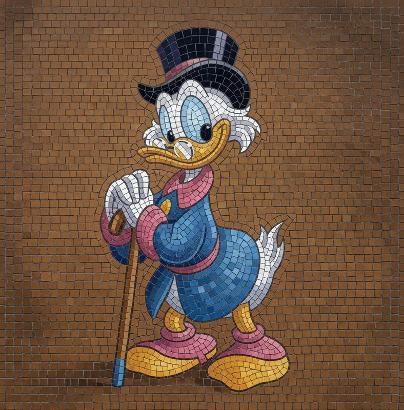 Классический Скрудж МакДак в мозаике