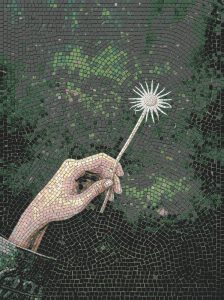 Мозаика «Белый цветок в руке» — Искусство MELTI