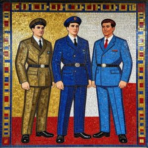 Soviet Mosaic Art – Men at the Factory