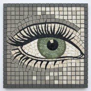 Green Eye Mosaic Art – 100×100 cm