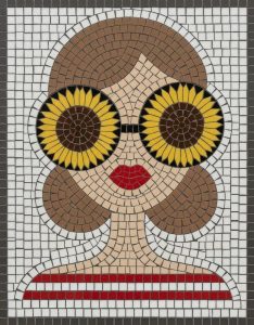 Мозаичный портрет «Солнечные очки-подсолнухи»