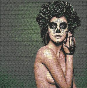 Мозаика «День мертвых» — Портрет в стиле Катрина