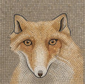 Мозаичный портрет лисы – Настенное искусство