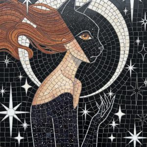 Мозаика «Кошачья тайна»: Мистический портрет