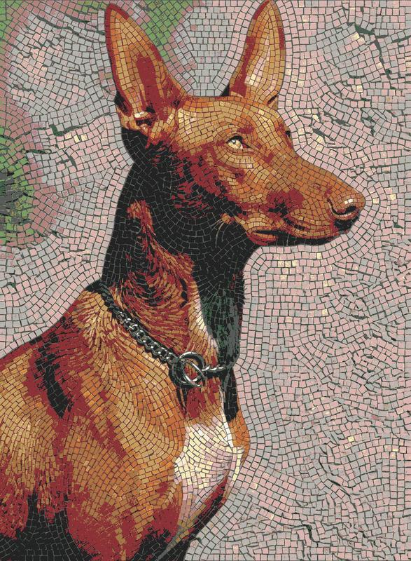 Loyal Dog Mosaic Art - MELTI Style Portrait
