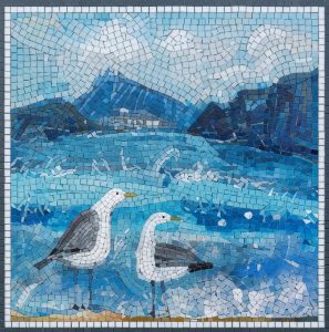 Прибрежное спокойствие: Мозаика с чайками