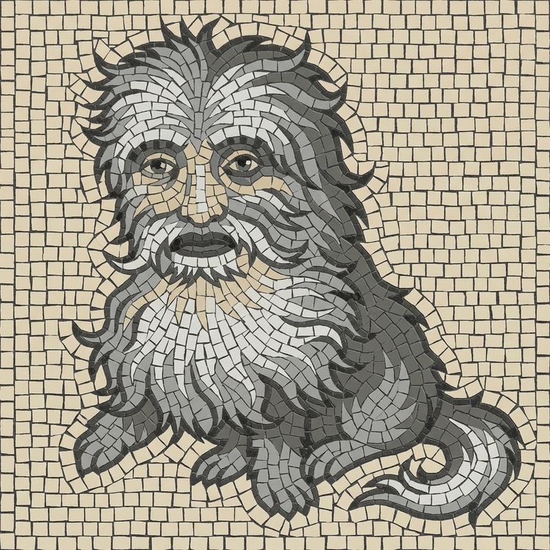 Fluffy Dog Mosaic Art - 100x100 cm
