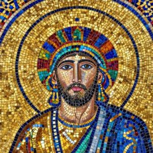 Византийская мозаика: Портрет в золотых тонах