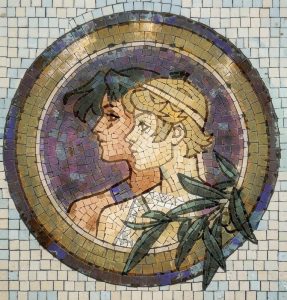 Classical Profiles Mosaic Art – 100×100 cm