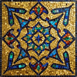 Византийская Геометрическая Мозаика из Золота