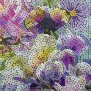 Мозаика «Цветочный вихрь» — 100×100 см