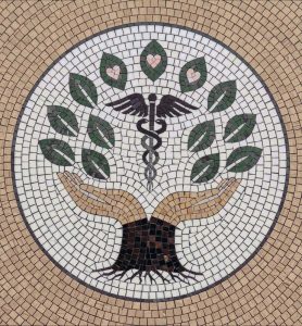 Healing Tree Mosaic Art – Caduceus and Nature