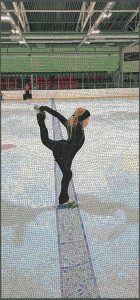 Elegant Figure Skater Mosaic Art