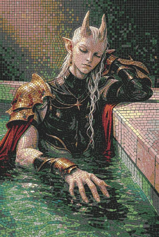 Mystical Warrior Mosaic Art - MELTI (60x90 cm)