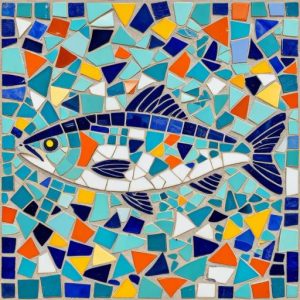 Trencadís Pike Fish Mosaic Art – Custom Size