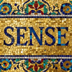 Byzantine Mosaic Art ‘SENSE’ – Custom Gold & Blue Design