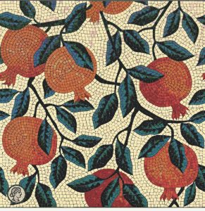 Мозаика «Гранаты» — Классический растительный орнамент