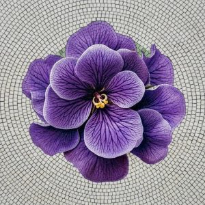 Классическая мозаика с миниатюрным модулем: Волшебный фиалка