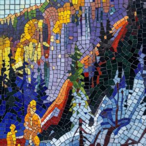 Abstract Vibrant Mosaic Art – 100×100 cm