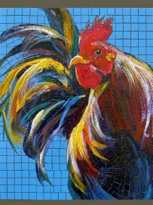 Яркий Мозаичный Петух: Энергия и Сила