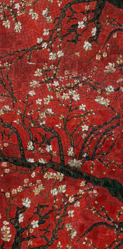 Мозаика цветущего сакуры