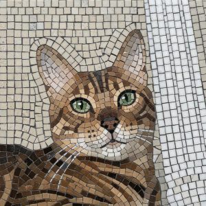 Мозаика «Коричневый полосатый кот» – 100×100 см