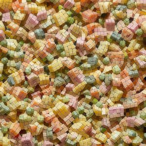 Абстрактная мозаика в теплых тонах – 100×100 см