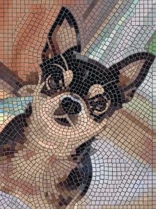 Mosaic Portrait of a Cute Chihuahua Dog