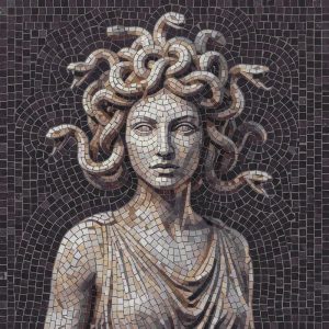 Medusa Classical Mosaic Art – 65×65 cm