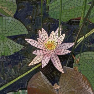 Мозаика «Розовая кувшинка» – 100×100 см