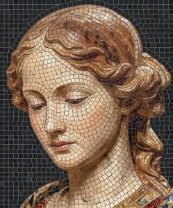 Классический мозаичный портрет женщины