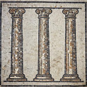 Ancient Roman Columns Mosaic Art – Opus Tessellatum