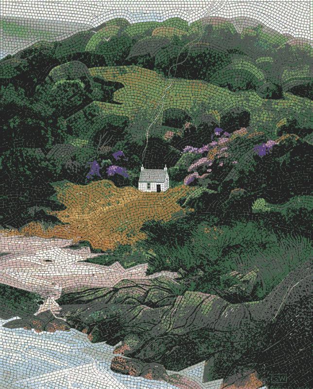 Мелкий модуль: Мозаика с видом на дом и пейзаж