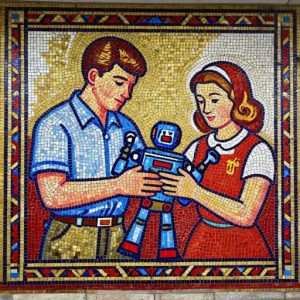 Советская мозаика: Лицеисты собирают робота