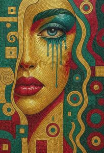 Мозаика «Слезы красоты» — Золотой портрет женщины
