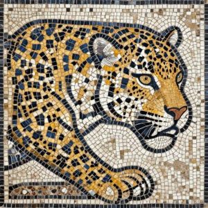 Мозаика Ягуар – Стиль Opus Tessellatum