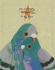 Мозаика «Счастливы быть вместе» с голубями