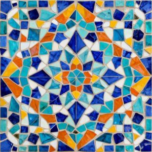 Geometric Trencadís Mosaic Art – Custom Size