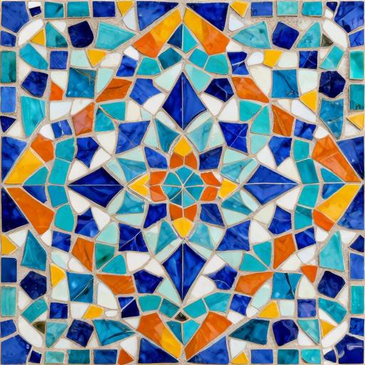 Geometric Trencadís Mosaic Art - Custom Size