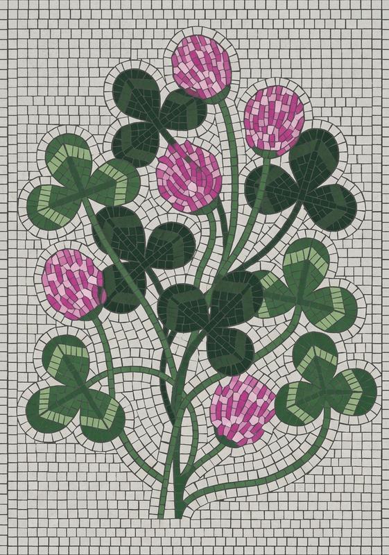 Классический мозаичный букет из листьев и цветов