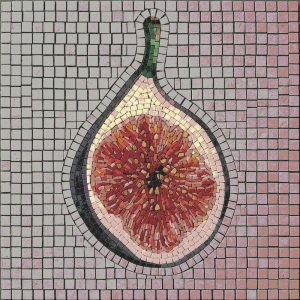 Ripe Fig Slice Mosaic Art