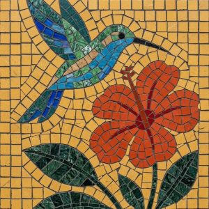 Мозаика «Колибри и Гибискус» — Яркое Искусство