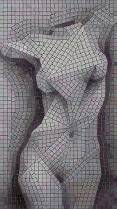 Elegant Female Nude Mosaic Art