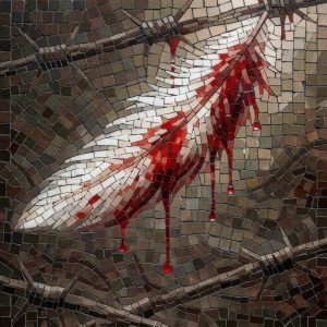 Мифическое существо на мозаике