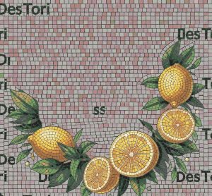 Sunny Lemon Mosaic Art – Mediterranean Nature